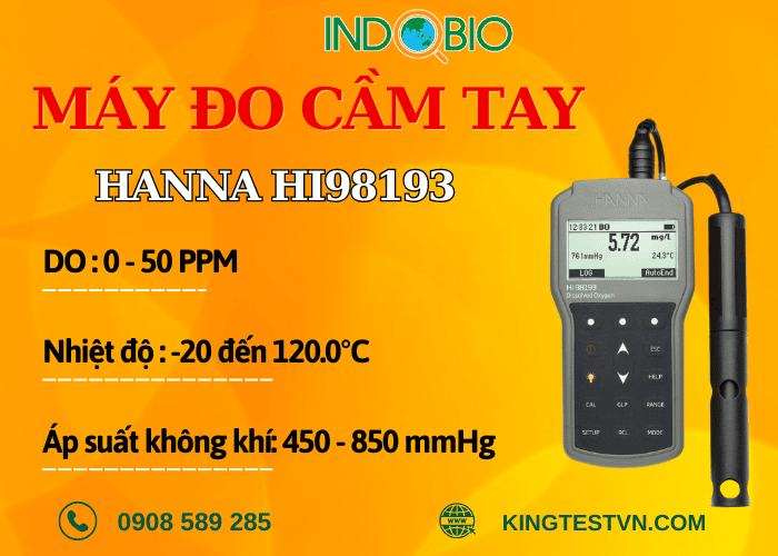 Máy đo DO/Nhiệt độ Hanna HI98193
